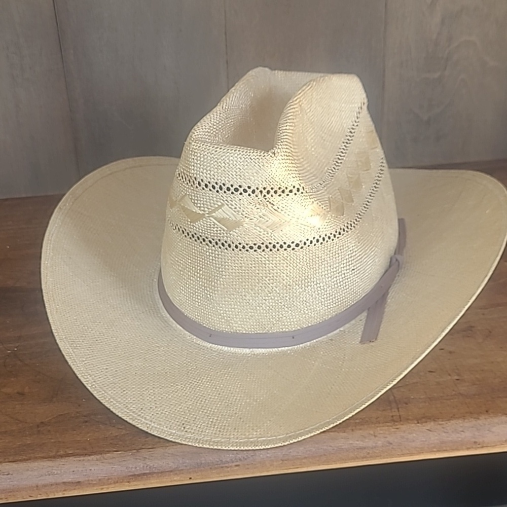 Vintage Bailey U-Rollit Straw Cowboy Hat sz 7 1/8 Unisex/Men/Women